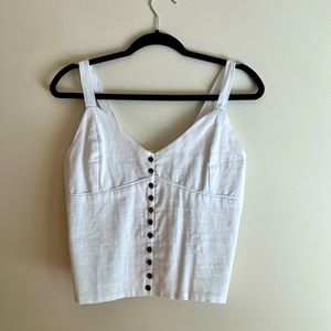 Love Notes white linen top